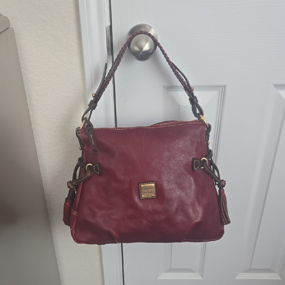 Dooney & Bourke Burgundy Leather Shoulder Bag